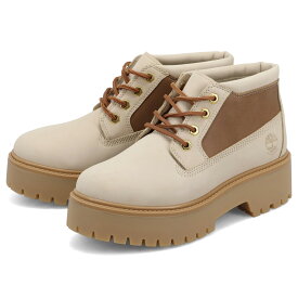 Timberland STONE STREET CHUKKA WP ティンバーランド ブーツ チャッカブーツ ストーン ストリート ウォータープルーフ レディース Wワイズ 厚底 防水 ベージュ A2HA9