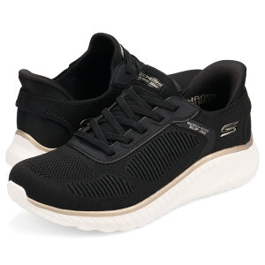 SKECHERS HANDS FREE SLIP-INS BOBS SQUAD CHAOS �X�P�b�`���[�Y �X���b�v�C���Y �{�u�X �X�|�[�g �X�N���b�h �J�I�X �X�j�[�J�[ ���f�B�[�X �u���b�N �� 117497W