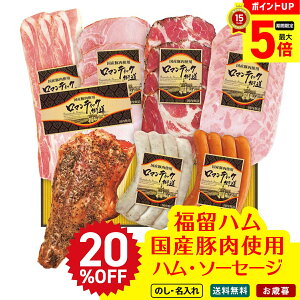 20%OFF 【最大ポイント5倍】 お歳暮 御歳暮 早割 冬ギフト 帰歳暮 ギフト プレゼント 送料無料 ギフト 2025 福留ハム 国産豚肉使用ハム・ソーセージセット 「B9-2」 肉 肉加工品 ハム 福留ハム