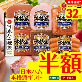 ＼半額／ 【お買物マラソンポイント最大32倍】【賞味期限：2/2以降】 フードロス 訳あり セール お歳暮 御歳暮 お年賀 新年 送料無料 ギフト 2025 日本ハム 本格派ギフト 「NH-506」 肉 肉加工品 ハム 日本ハム ブランドハム ロースハム スモークハム ウインナー 生ハム