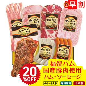 20%OFF お歳暮 御歳暮 早割 冬ギフト 帰歳暮 ギフト プレゼント 送料無料 ギフト 2025 福留ハム 国産豚肉使用ハム・ソーセージセット 「B9-2」 肉 肉加工品 ハム 福留ハム 熟成ベーコン 熟成ロ