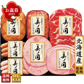 お歳暮 御歳暮 冬ギフト 帰歳暮 ギフト プレゼント 送料無料 ギフト 2025 日本ハム 北海道 プレミアム 美ノ国 「UKH-53」 肉 肉加工品 ハム 日本ハム ブランドハム 北海道産 ももハム ミートローフ ロースハム 生ハム ウインナー 【クレカ/後払いのみ】
