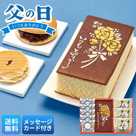 父の日 ギフト プレゼント 贈り物 2026 送料無料 「長崎堂」カステーラ詰合せ 「HG-W5M3」 メッセージカード付 スイーツ 和菓子 カステーラ 長崎堂 メッセージ付カステーラ 父の日専用