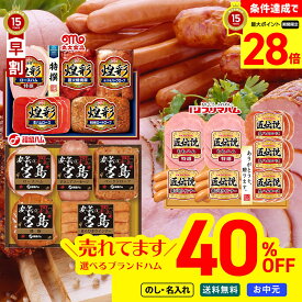最大40％OFF 【スーパーセール最大28倍】 お中元 早割 御中元 夏ギフト ギフト プレゼント 暑中見舞い 2026 送料無料 割引 選べる 有名ブランド ハムギフトA「DO-MA/S9-3W/TLS-DO」 のし 名入れ 福留ハム プリマハム 丸大食品 ハム 肉加工品 ランキング 3000円台 詰合せ