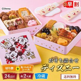 おせち 早割 おせち料理 2027 年末年始 お節 予約 送料無料 おせち詰合せ／ディズニー 「W41-6C」 二段重 24品目 薄切り餅 約2人前 盛り付け済み 家族 お正月 年末年始 お取り寄せ ミッキー ミニー 洋風おせち 数量限定 冷蔵 osechi