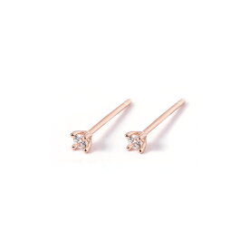 ＼期間限定SALE★4/20 23:59まで／ピアス 金属アレルギー ダイヤ 小ぶり つけっぱなし 18k シンプル 金属アレルギー対応 両耳用 レディース アクセサリー ピンクゴールド シルバー ゴールド 女性 大人 彼女 誕生日 プレゼント