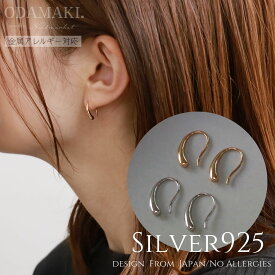 【金属アレルギー対応】ドロップピアス つけっぱなし 小ぶり シルバー925 18Kコーティング ニッケルフリー シンプル 上品 高見え レディース 大人 30代 40代 プレゼント