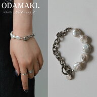 ブレスレット 淡水パール バロックパール ハンドメイド レディース ステンレス チェーン 日本製 アクセサ…