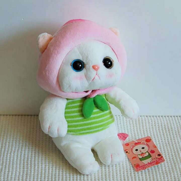 楽天市場 Choo Choo本舗 猫のぬいぐるみ ピーチちゃん Mサイズ ネコ キャット Cat ぬいぐるみ フルーツ 桃 もも ピーチ 着ぐるみ フワフワ ふわふわ かわいい キュート 大人女子 オッドアイ 白 韓国 Jetoy ジェトイ 売れ筋 母の日 ｎｏｅｌ２５