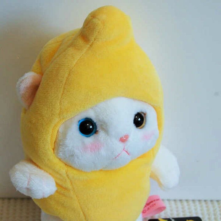 楽天市場 Choochoo本舗 Choo Choo Cat バナナキャット Sサイズ ネコ ねこ 猫 キャット バナナ オッドアイ カワイイ キュート かわいい 被り物 プレゼント ギフト フワフワ ふわふわ 白猫 しろ ホワイト 韓国 Jetoy ジェトイ 売れ筋 母の日 ｎｏｅｌ２５