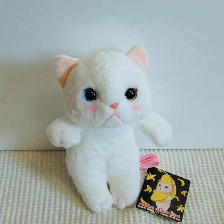 楽天市場 Choochoo本舗 Choo Choo Cat バナナキャット Sサイズ ネコ ねこ 猫 キャット バナナ オッドアイ カワイイ キュート かわいい 被り物 プレゼント ギフト フワフワ ふわふわ 白猫 しろ ホワイト 韓国 Jetoy ジェトイ 売れ筋 母の日 ｎｏｅｌ２５