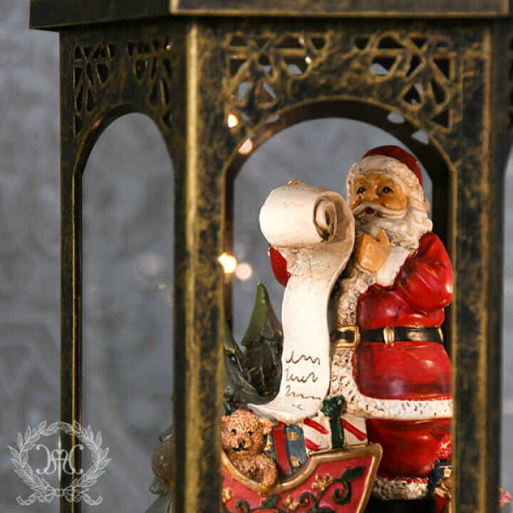 楽天市場】LEDランタンデコ サンタ 【送料無料】LED ライト ランタン 