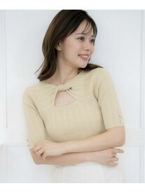 【SALE／70%OFF】ツイストオープンニット Noela ノエラ トップス ニット ブラック ホワイト イエロー レッド【RBA_E】[Rakuten Fashion]