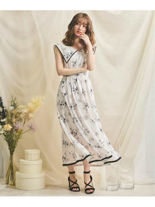 楽天市場】【SALE／60%OFF】フラワープリントセーラーカラーワンピ  