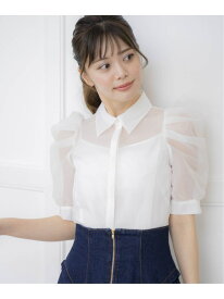 【SALE／70%OFF】シアーパワショルシャツ Noela ノエラ トップス シャツ・ブラウス ブラック ピンク ホワイト【RBA_E】[Rakuten Fashion]