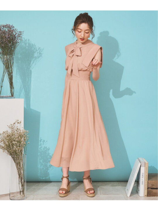 楽天市場】【SALE／60%OFF】ボウタイ楊柳サテンワンピ Noela ノエラ 