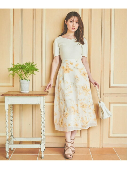 楽天市場】【SALE／60%OFF】3Dフラワープリントスカート Noela ノエラ 