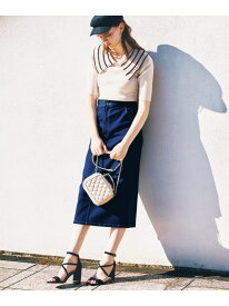 デニムタイトスカート Noela ノエラ スカート ロング・マキシスカート ホワイト【送料無料】[Rakuten Fashion]