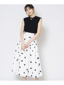 【SALE／80%OFF】ぼかしドット柄スカート Noela ノエラ スカート ロング・マキシスカート ベージュ ホワイト【RBA_E】[Rakuten Fashion]