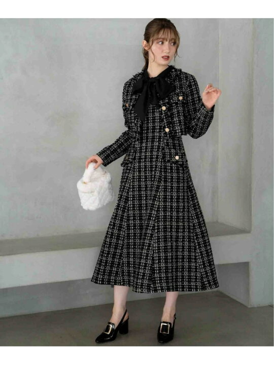 楽天市場】【SALE／60%OFF】ツイードジャケット×ジャンスカセット 