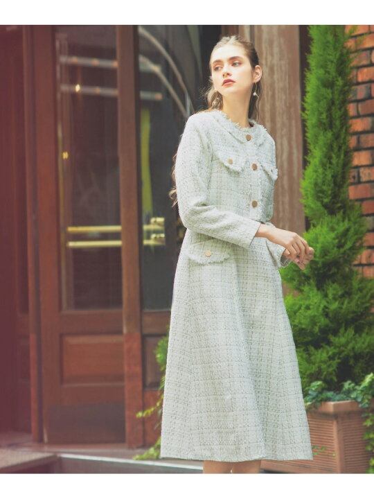 楽天市場】【SALE／60%OFF】ツイードジャケット×ジャンスカセット 