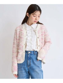 バーチカルフリルブラウス Noela ノエラ トップス シャツ・ブラウス ホワイト ブルー【先行予約】*【送料無料】[Rakuten Fashion]