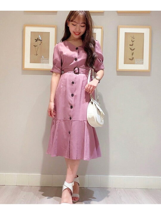楽天市場】【SALE／60%OFF】リネンライクフレアヘムワンピース Noela 