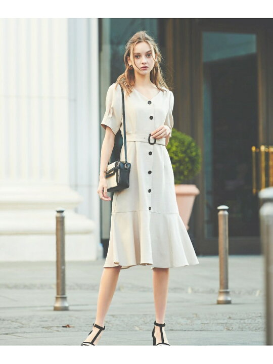 楽天市場】【SALE／70%OFF】リネンライクフレアヘムワンピース Noela  