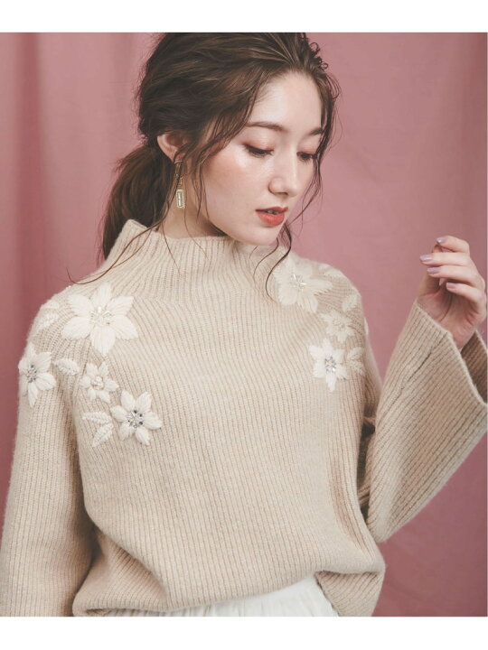 楽天市場】【SALE／70%OFF】フラワーフレアスリーブニット Noela  