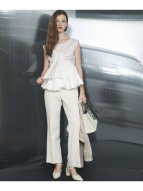 【SALE／80%OFF】ハイウエストバックレースアップパンツ Noela ノエラ パンツ その他のパンツ グリーン ブルー ホワイト【RBA_E】[Rakuten Fashion]