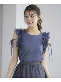【SALE／30%OFF】ショルダーフリルカットソー Noela ノエラ トップス カットソー・Tシャツ ブルー ホワイト ブラック【RBA_E】【送料無料】[Rakuten Fashion]