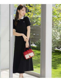 【SALE／30%OFF】【WEB限定】ロゴ刺繍ポロワンピ Noela ノエラ ワンピース・ドレス ワンピース ブルー ホワイト ブラック【RBA_E】【送料無料】[Rakuten Fashion]