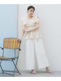 チェーンベルト付きワイドパンツ Noela ノエラ パンツ その他のパンツ ベージュ ホワイト【送料無料】[Rakuten Fashion]