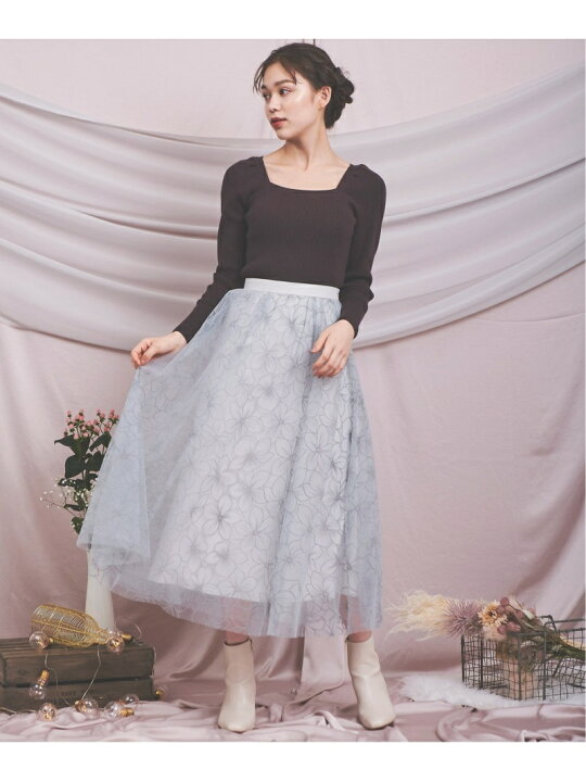 楽天市場】【SALE／60%OFF】フロッキーチュールスカート Noela ノエラ 