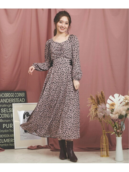 楽天市場 Sale 50 Off ダルメシアン柄ワンピ Noela ノエラ ワンピース ロングワンピース マキシワンピース ブラック ベージュ ブラウン Rba E 送料無料 Rakuten Fashion Noela ノエラ