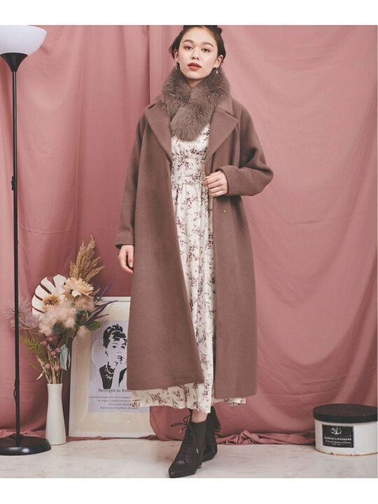 楽天市場】【SALE／60%OFF】ファーティペット付フレアチェスターコート  