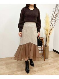 【SALE／80%OFF】裾ボリュームフィッシュテールスカート Noela ノエラ スカート ロング・マキシスカート ベージュ グレー ブラック【RBA_E】[Rakuten Fashion]