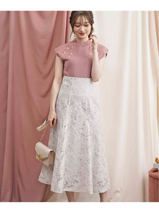 楽天市場】【SALE／60%OFF】ボンディングレーススカート Noela ノエラ 