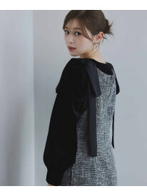 【SALE／70%OFF】スクエアネックベロアカットソー Noela ノエラ トップス カットソー・Tシャツ ブラック ブラウン【RBA_E】[Rakuten Fashion]