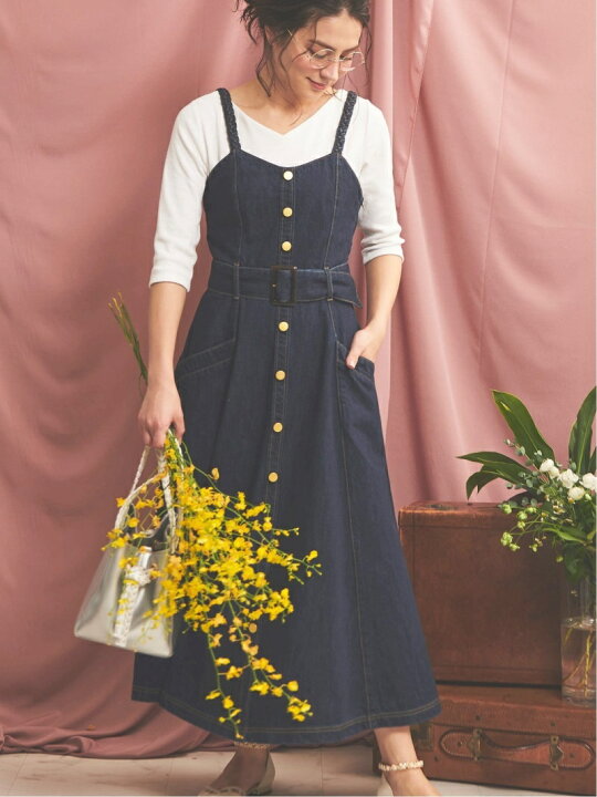 楽天市場 Sale 55 Off デニムキャミワンピース Noela ノエラ ワンピース キャミワンピース ブルー ブラウン Rba E 送料無料 Rakuten Fashion Noela ノエラ
