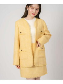 【SALE／80%OFF】ツイードセットアップ Noela ノエラ ワンピース・ドレス ワンピース グリーン グレー イエロー【RBA_E】[Rakuten Fashion]