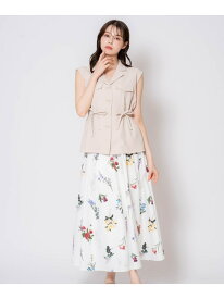 【SALE／40%OFF】【15周年】ボタニカルフレアスカート Noela ノエラ スカート ロング・マキシスカート ホワイト ネイビー ブルー【RBA_E】【送料無料】[Rakuten Fashion]