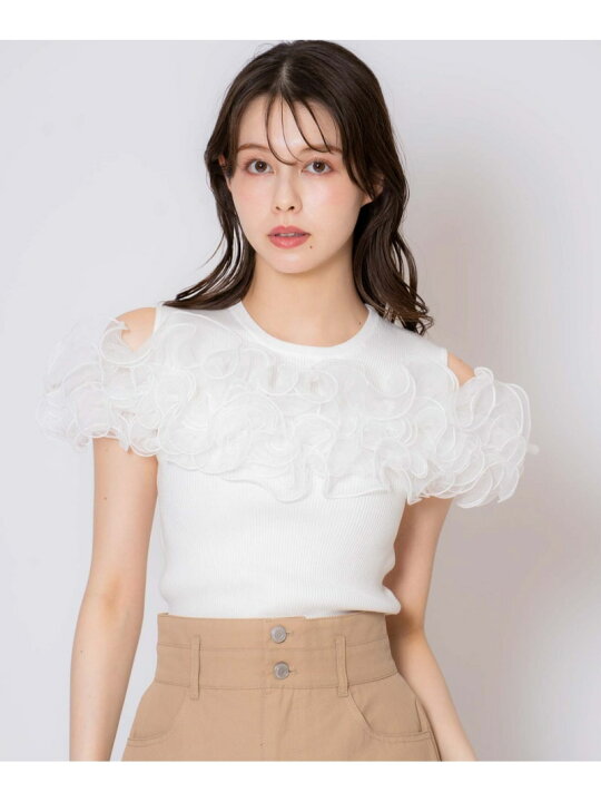 楽天市場】【SALE／50%OFF】モチーフフリルニット Noela ノエラ 