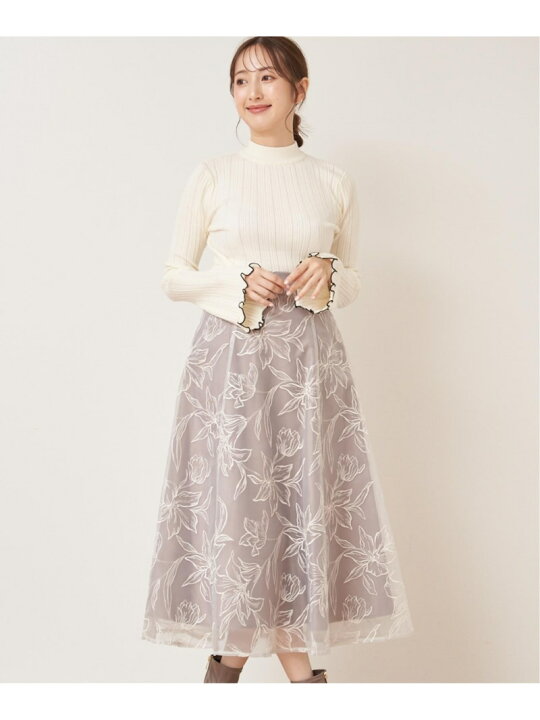 楽天市場】【SALE／80%OFF】フラワー刺繍オーガンジースカート Noela  