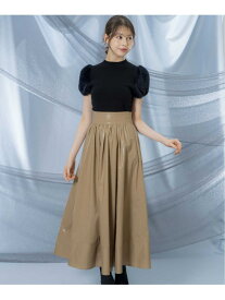 【SALE／80%OFF】ギャザーデザインフレアスカート Noela ノエラ スカート ロング・マキシスカート ベージュ ブラック カーキグリーン【RBA_E】[Rakuten Fashion]