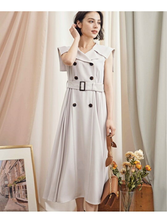 楽天市場】【SALE／70%OFF】サイドプリーツトレンチ風ワンピ Noela 