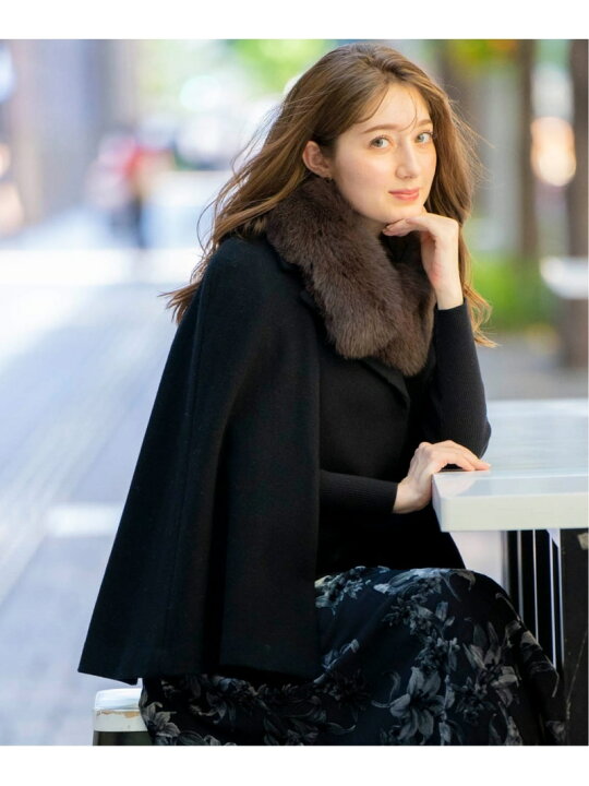 楽天市場】【SALE／60%OFF】ファースリットケープコート Noela ノエラ 