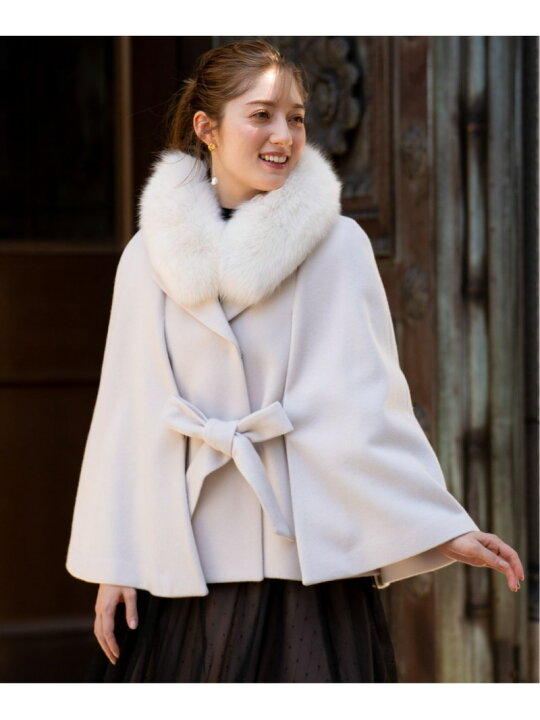 楽天市場】【SALE／70%OFF】ファースリットケープコート Noela ノエラ