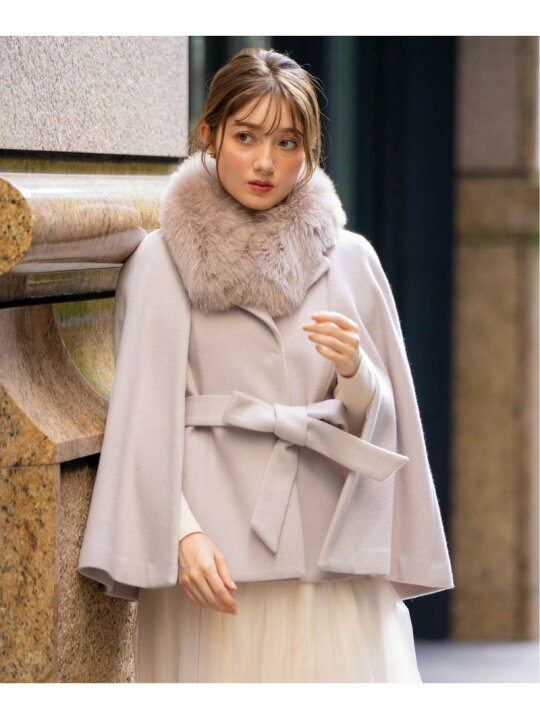 楽天市場】【SALE／60%OFF】ファースリットケープコート Noela ノエラ 
