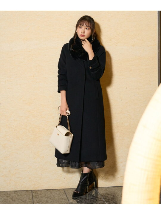 楽天市場】【SALE／60%OFF】フェイクファーショールカラーコート Noela 